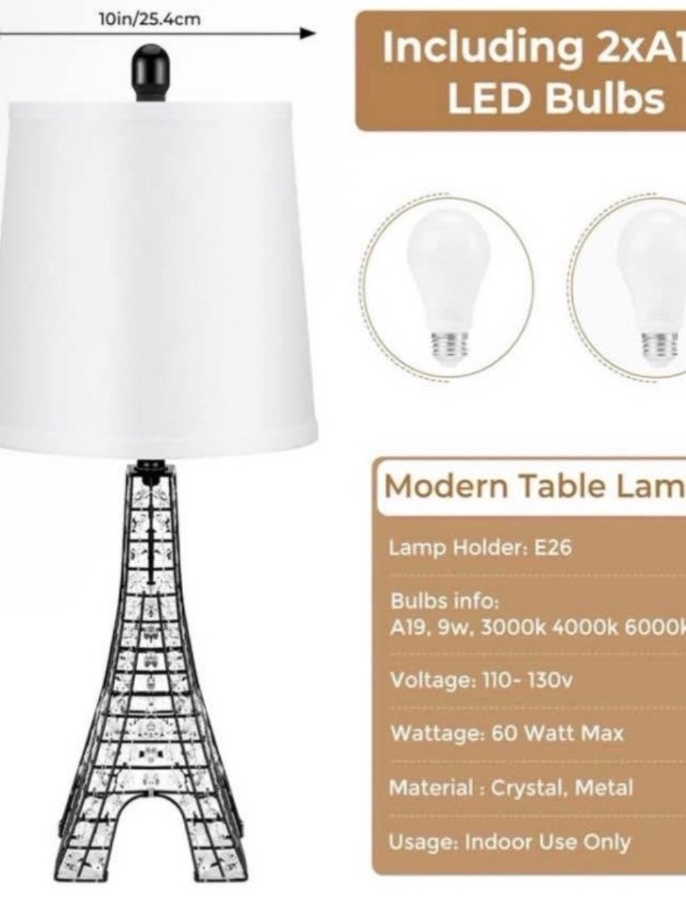 Modern Eiffel Tower Table Lamp